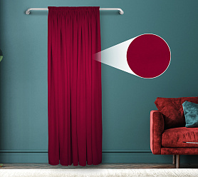 Штора Велюр матовый с креплением Шторная тесьма v28