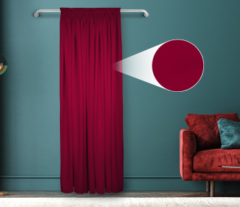 Штора Велюр матовый с креплением Шторная тесьма v28. Фото 1