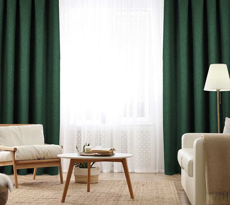 Штора Димаут Рогожка с креплением Люверсы v21. Фото 2