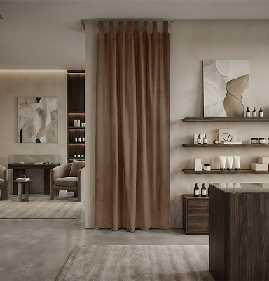 Штора Микровелюр v26 с креплением Петли с липучкой