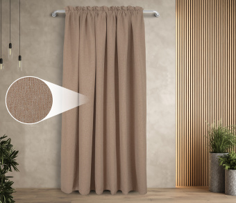 Штора Димаут Рогожка с креплением Кулиса с гребешком v07. Фото 1