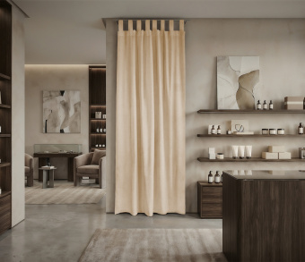 Штора Микровелюр v05 с креплением Петли. Фото 1