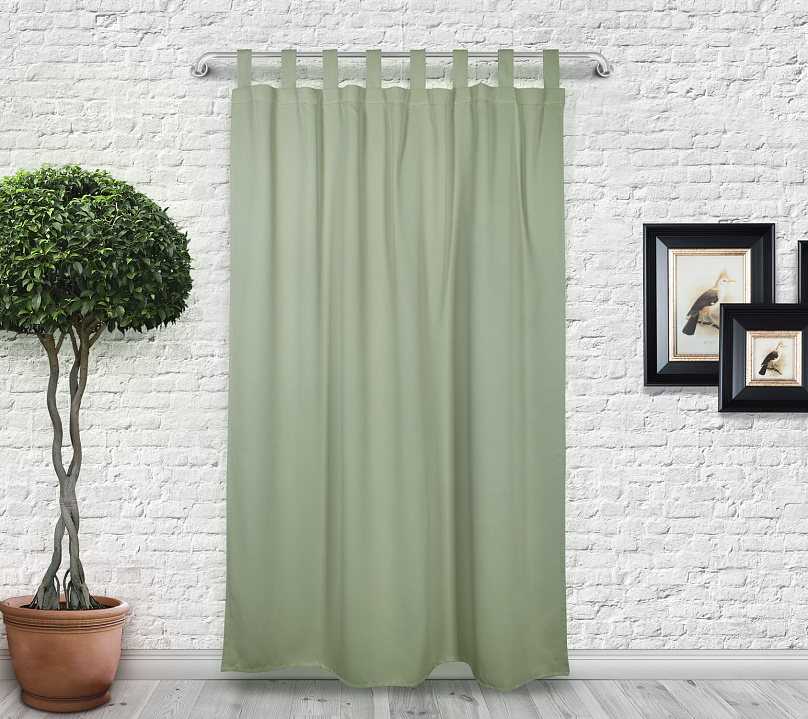 Шторы Премиум зеленые на петлях без липучек. Фото 3