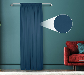 Штора Велюр матовый с креплением Шторная тесьма v20