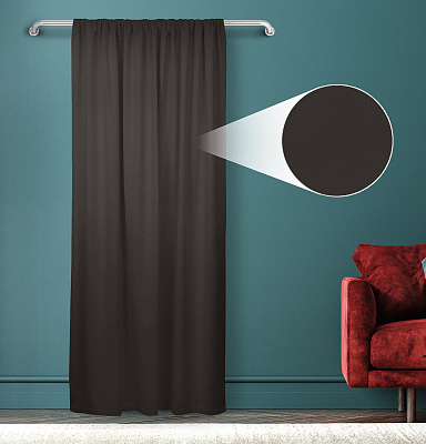 Штора Велюр матовый с креплением Кулиса v30