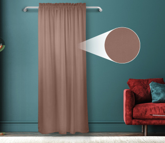 Штора Велюр матовый с креплением Кулиса с гребешком v07. Фото 1