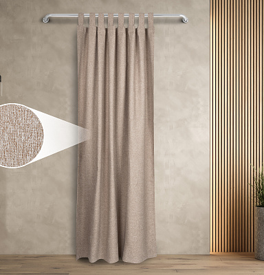 Штора Димаут Рогожка с креплением Петли v03 блэкаут