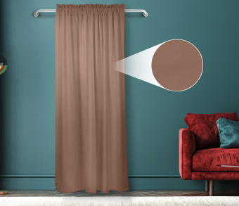 Штора Велюр матовый с креплением Кулиса с гребешком v06. Фото 1