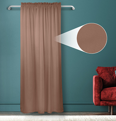 Штора Велюр матовый с креплением Кулиса с гребешком v06