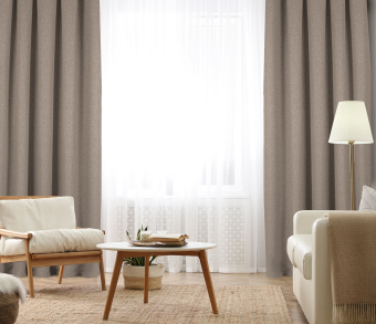 Штора Димаут Рогожка с креплением Люверсы v13. Фото 2