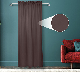 Штора Велюр матовый с креплением Кулиса с гребешком v29