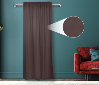 Штора Велюр матовый с креплением Кулиса с гребешком v29. Фото 1