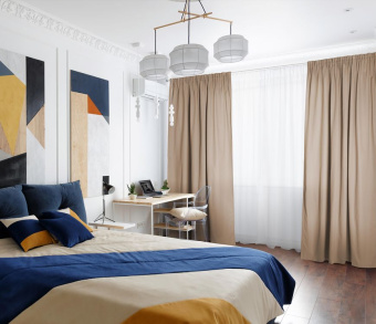 Шторы Стандарт бежевые на тесьме. Фото 2