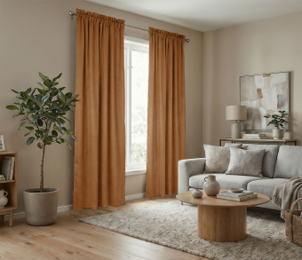 Штора Микровелюр v09 с креплением Кулиса с гребешком. Фото 2