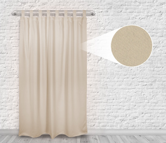 Шторы Премиум кремовые на петлях без липучек. Фото 4