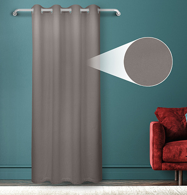 Штора Велюр матовый с креплением Люверсы v11