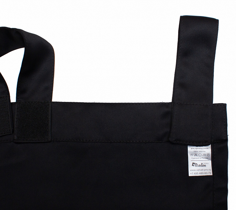 Шторы Премиум черные на петлях на липучках. Фото 6