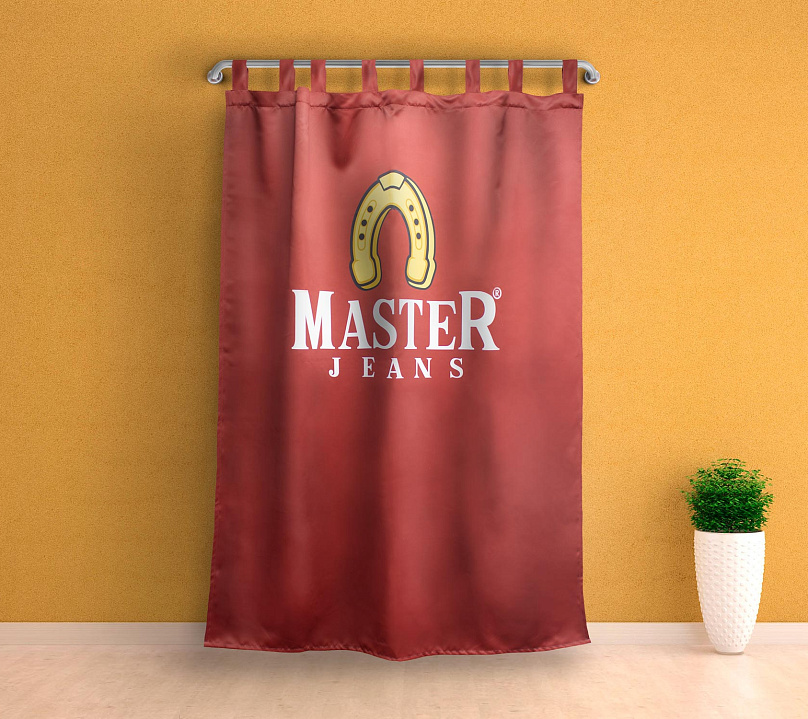 Шторы Премиум с логотипом на петлях без липучек. Фото 11