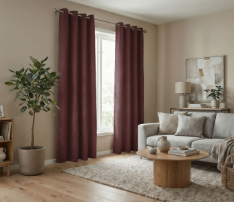 Штора Микровелюр v34 с креплением Люверсы. Фото 2