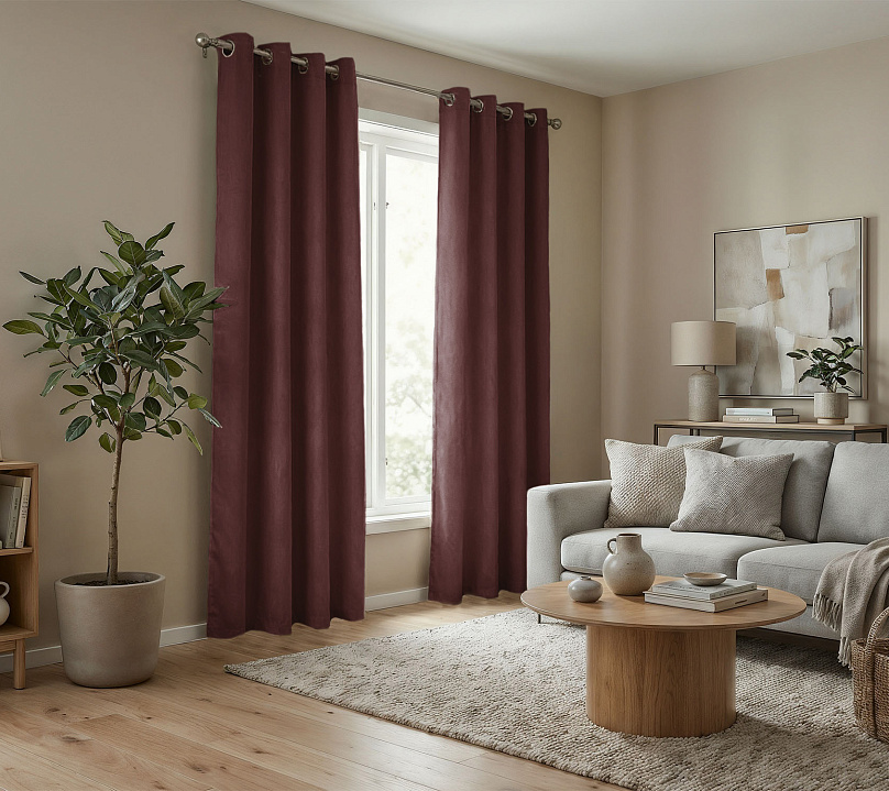 Штора Микровелюр v34 с креплением Люверсы. Фото 2