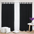 Шторы Премиум черные на петлях на липучках. Фото 2