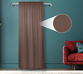 Штора Велюр матовый с креплением Кулиса с гребешком v08