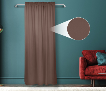 Штора Велюр матовый с креплением Кулиса с гребешком v08. Фото 1