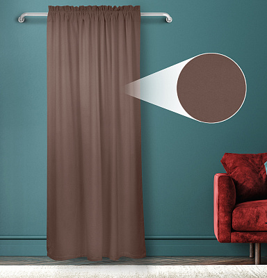 Штора Велюр матовый с креплением Кулиса с гребешком v08