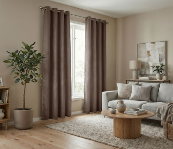 Штора Микровелюр v30 с креплением Люверсы. Фото 2