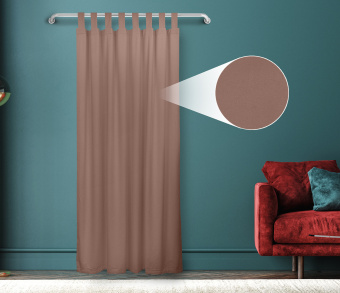 Штора Велюр матовый с креплением Петли v07. Фото 1