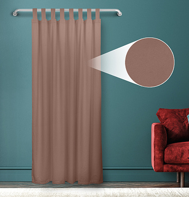 Штора Велюр матовый с креплением Петли v07