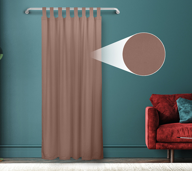 Штора Велюр матовый с креплением Петли v07. Фото 1