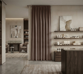 Штора Микровелюр v30 с креплением Шторная тесьма