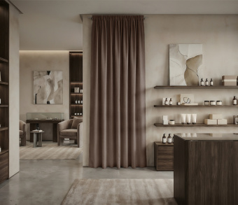 Штора Микровелюр v30 с креплением Шторная тесьма. Фото 1