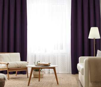 Штора Димаут Рогожка с креплением Люверсы v28. Фото 2