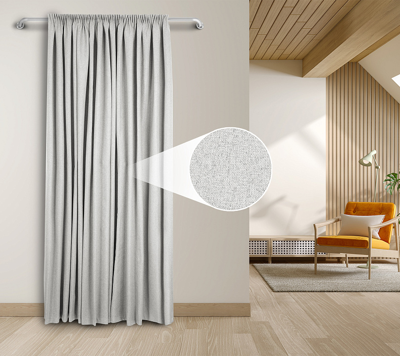 Штора Блэкаут Долли с креплением Шторная тесьма v02. Фото 1