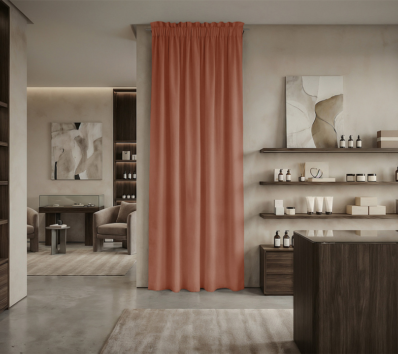 Штора Микровелюр v13 с креплением Кулиса с гребешком. Фото 1