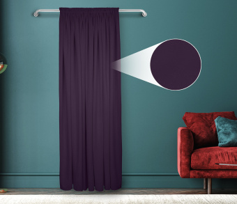 Штора Велюр матовый с креплением Шторная тесьма v27. Фото 1