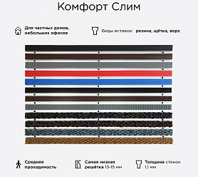 Грязезащитная решетка Комфорт Слим