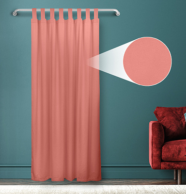 Штора Велюр матовый с креплением Петли v25