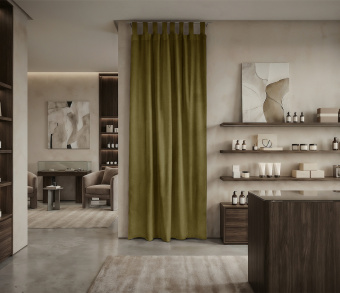 Штора Микровелюр v24 с креплением Петли. Фото 1