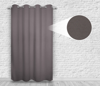 Шторы Премиум светло-коричневые на люверсах. Фото 4