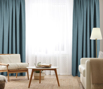 Штора Димаут Рогожка с креплением Шторная тесьма v18. Фото 2