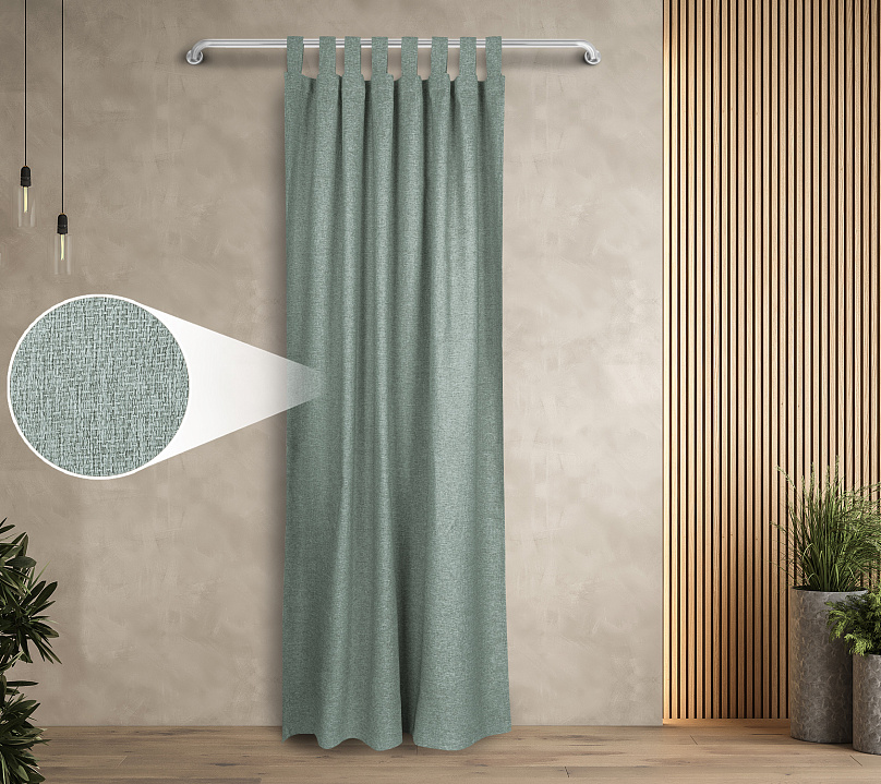 Штора Димаут Рогожка с креплением Петли с липучкой v14. Фото 1