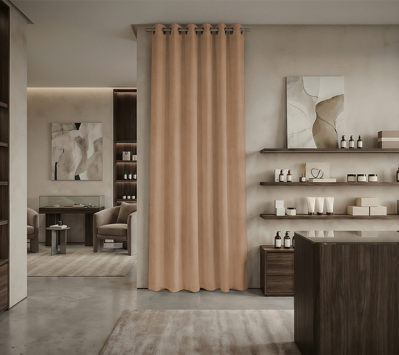 Штора Микровелюр v08 с креплением Люверсы. Фото 1