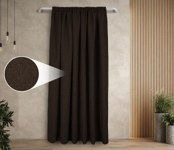 Штора Димаут Рогожка с креплением Шторная тесьма v27. Фото 1