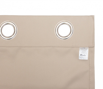 Шторы Премиум кремовые на люверсах. Фото 6