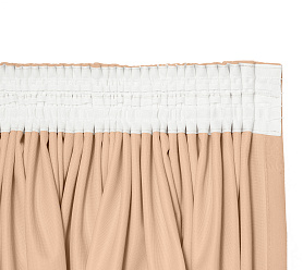 Штора Велюр матовый с креплением Шторная тесьма v03