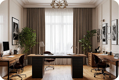 Наши работы. Шторы в кабинет. Фото 5