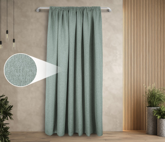 Штора Димаут Рогожка с креплением Шторная тесьма v14. Фото 1